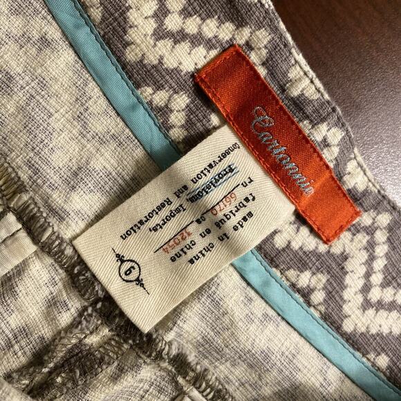 CARTONNIER Anthropologie NEW W/O Tags Gray/Ivory High Rise Shorts Sz 6 Womens - Picture 6 of 14